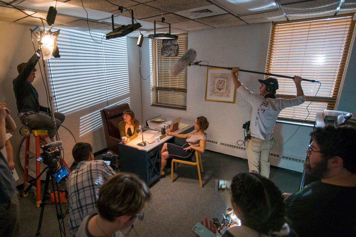 Sierra on a film production set